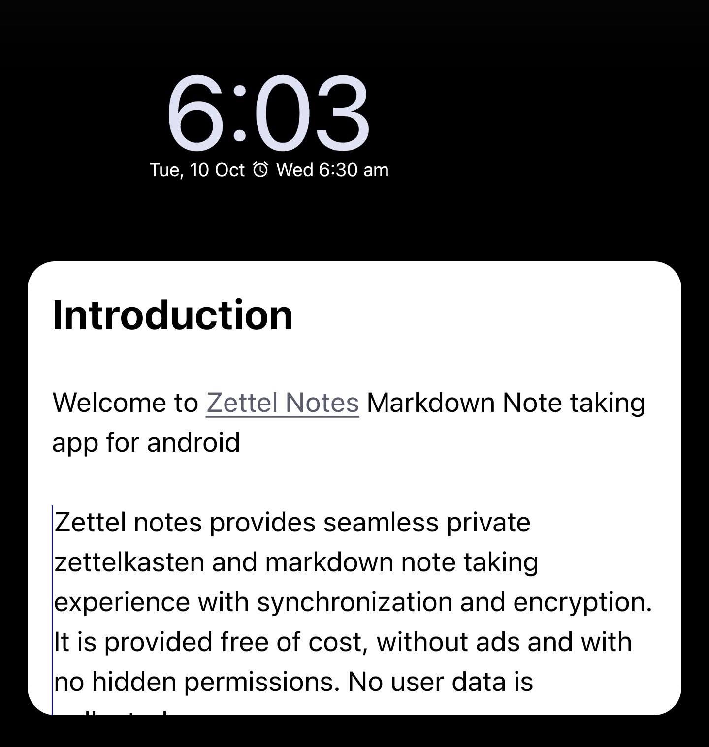 Note Widget